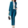 Women's Suits Blazers Japan and South Korea fashion clothing autumn and winter fashion green large women's suit business office suit 2-piece professio 230426