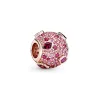 925 perles en argent breloques fit pandora charme nouveau produit perles d'or rose peintes à la main perles d'amour bricolage