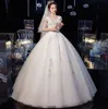 2024 robe de mariée principale 2023 nouvelle mariée Mori remorque grande taille femmes enceintes couverture bras épais petites robes françaises avec manches