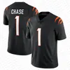 Ja'Marr Chase Joe Burrow Camisa de futebol Cam Taylor-Britt Tee Higgins Evan McPherson Joe Mixon Germaine Pratt Sam Hubbard Logan Wilson Trey Hendrickson Jake Browning