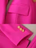 Women's Suits Blazers Fashion Ladies Formal Blazer And Pant Suit Women Female Pink Jacket Trouser Business Work Wear 2 Piece Set 230426