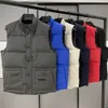 2023 Designer Down Vest Pocket Jackets Parkas Long Sleeve Zipper Badges Men Downs fashion Casual Coat Canadian Goose Tops Outwear Multiple Colour 688ss