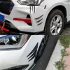 Nuovo 6 pezzi universale nero lucido accessori per lo styling dell'auto paraurti anteriore automatico labbro pinna in gomma splitter spoiler canard valenza adesivo corpo