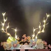 Accessori per capelli compongono il ramo di un albero di fiori con corna di Natale a luce led Forcina per capelli da donna in stile coreano