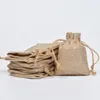 Storage Bags 25pcs Jewelry Pouch Gift Bag Natural Burlap Small Packaging Birthday Rustic Portable With Drawstring Wedding Linen