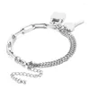 Bracelets de charme Origem Origem do verão Fashion Curb Chain Key Lock Bracelet Bracelet