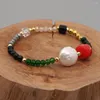 Bracelets porte-bonheur Boho cristal perlé perles de pierre naturelle perle pour femmes hommes cadeau mode Bracelet extensible bijoux faits à la main Pulsera