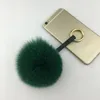 Porte-clés en gros véritable fourrure pompon moelleux porte-clés porte-clés accessoires mode pour femmes sac à main charme sac pendentif Designer cadeau luxe