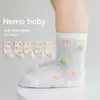 Summer New Baby Meocks penteava algodão macio meias recém -nascidas