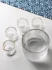 Kalça Şişeler Klasik Cam Flask Set El Yapımı Japon Tarzı Ev Sake Pot Altın Yan Flasque Alcool Masa Malzemeleri