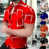 Mäns avslappnade skjortor högkvalitativa Hawaiian barock kortärmad 3D -tryckt herrskjorta 231124