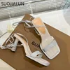 Sandalen Sommer Neue Marke Frauen Knöchelriemen Sandale Dünne High Heel Damen Kleid Pumps Schuhe Outdoor Gladiator Sandalen 230316