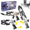 Action Toy Figures Three Mode Mini Force Transformation Sword s with Sound and Light MiniForce X Deformation Weapon Gun 230426