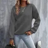 Sudaderas con capucha para mujer, sudaderas deportivas de bloques de Color, jersey holgado de manga larga con cuello redondo, camisa informal de otoño e invierno, Vestidos