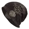 Berets streetwear zima ciepłe kobiety mężczyźni dzianiny czapki unisex dorosły drzewo życia sepia czaszki czapka czapka vikings yggdrasil bonnet