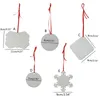 Sieraden zakjes sublimatie blanco hangers mdf gepersonaliseerde hanger ronde schijven Halloween kerst ornamenten decor