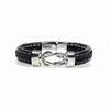 Charme pulseiras jóias acessórios casal mão anéis de couro cinto coreano corda torção pulseira pu feminino pulseira