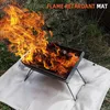 Outdoor Pads Camping Fireproof Mat Heat Insulation Pad Flame Retardant High Temperature Resistant Glass Fiber Cloth