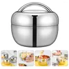 Dinnerware Sets Travel Snack Container Bento Lunch Containers Kids Portable Soup Thermal Boxes Bowl Stainless Steel