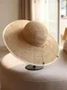 Chapeaux à large bord pour femmes tissés à la main été raphia large bord mode Protection solaire décontracté paille