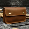 Portefeuilles Echt leer Mode Clutch Bag Handportemonnee voor heren Dames Vintage Retro-stijl Koppelingen Portemonnee op taille Dubbel gebruik