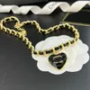 Marque de luxe pendentifs de créateur colliers C lettre ras du cou pendentif collier coeur chaîne bijoux accessoires cadeau 20 Style