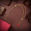 Hot Kwaliteit Designer Klassieke Hanger Kettingen Vrouwen Gouden Letter V Ketting Valentinolies Luxe Design Sieraden ah1e