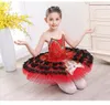 Sahne Giyin Çocuklar Küçük Kuğu Dans Sling Ballet Ballet Lake Poncho Kızının Sequin Profesyonel Tutu Elbise