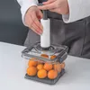 Conteneur de rangement d'aliments sous vide Organisateur de réfrigérateur transparent avec vidange de grande capacité de grande capacité pour la boîte de rangement de cuisine