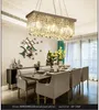 Crystal Chandelier Simple Modern Rectangular Dining Chandelier Atmosphere Dining Room Lamp Hushåll Personlig kreativ dinin