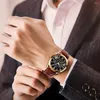 Wristwatches POEDAGAR Fashion Chronograph Function Men Watch Waterproof Luminous Date Sport Watches Luxury Steel Band Men's Quartz