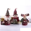 Kerstdecoraties feest huisbar decoratie speelgoed ornamenten pluche speelgoed kerstman eland sneeuwman schattige mini bureau dh0356 drop levering dh3sw