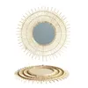 Mirrors Rattan Dressing Mirror Innovative Art Decoration Round Makeup Living Room Bedroom Wall Po Props W3JE