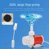 Pumpar 500L USB SOLAR VATTEN PUMP 12V AKVARIUM FILTER FISK POL PUMP ROCKERY Vattenfall Fountain Submerible Hydroponics Water Cycle Pump