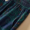 Jeans 2022 Primavera verão Novo estilo artes Mulheres cientíssuras elásticas de algodão de algodão harém