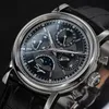 Zegarek Sugess ST1908 Chronograph Mechanical Seagull Moonphase Ruch Wodoodporny zegarek Sapphire Kalendarz Vintage Bk Tarf