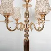 decorazione Candelabri a 5 bracci Centrotavola per feste di matrimonio Portacandele conici in metallo Candelieri Buffet Decorazione della casa imake858