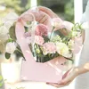 Opakowanie prezentów 10pcs Love Flower Basket w kształcie serca puste walentynkowe pudełko Papier papier Słodka impreza dekoracja ślubna