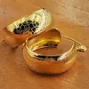 Stud USENSET Orecchini a cerchio strutturati placcati in oro 18 carati impermeabili in acciaio inossidabile senza ossidazione per le donne Orecchio piccolo ad anello oversize 231124