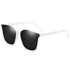 Solglasögon Kvinnor Street Shoot Fashion Square Frame Black Big Round Face Glasses Men Zonnebril Voor Mannen