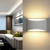 Wandlamp SCONCES Lichtarmaturen Moderne LED -verlichting op en neer binnen gips voor woonkamer slaapkamer ganglampen Wandlampe