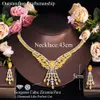 Collares con cuentas CWWZircons 2 unids Gorgeous Perfect Cut Yellow Cubic Zirconia Luxury Women Party Wedding Traje Collar Conjuntos de joyería nupcial T715 231124