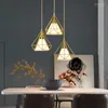 Hangende lampen modern eenvoudig licht smeedijzeren hangende hoge transparante verlichtingslichten decoratie wilde scène felaturatie