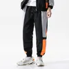 Men's Pants Streetwear Men Black Joggers Pants Mens Big Pockets Ribbons Hiphop Cargo Pants Male Overalls Sweatpants Men Clothes 230425