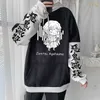 Kvinnors hoodies tröjor Japan anime demon slayer hoodies kimetsu no yaiba zenitsu agatsuma manga kawaii unisex vinter plus storlek lång ärm tröjor