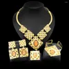 Ketting Oorbellen Set Yulaili Italiaans Verguld Design Mode Dames Ringarmband Prachtig cadeau