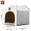 Paspaslar Taşınabilir Katlanabilir Pet Köpek Çadır Evi Nefes Alabilir Pet Kedi Evi Net Açık İç Mekan Kedi Küçük Köpek Yatak Evi 40*45*42cm