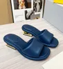 2023 Summer Brand Fashion Women's Sandals Slippers Shoes Baguette Wide-band Nappa Leather Slides Sculptural Heels Lady Slide Flats Elegant Walking Slipper EU36-43
