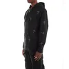 Kvinnors hoodies harajuku Cross Rhinestone Hoodie Hip Hop High Street Style -tröja Dark Gothic Jacket Overdimasy Loose Clothing Fashion och