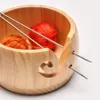 Other Home Storage Organization Bag Arts Knitting Crochet Weaving Tool Wooden Yarn Bowl Woolen Basket Wool Holder Organizer 231124